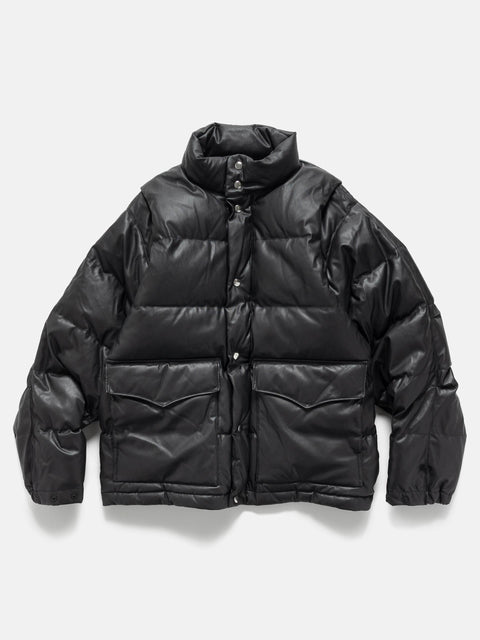 DAIWA Tech 2Way Leather Like Down Jacket Black, Down Jackets
