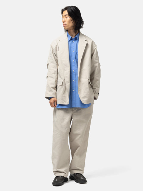 DAIWA Tech Easy Trousers Herringbone Ecru, Pants