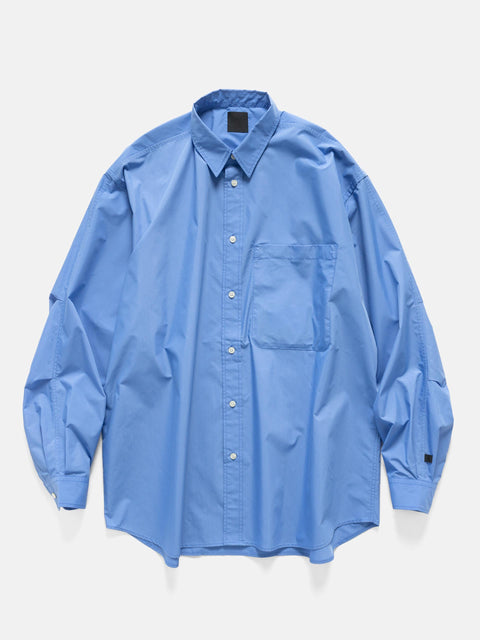 DAIWA Tech Regular Collar Shirt L/S Solid Sax, Shirts