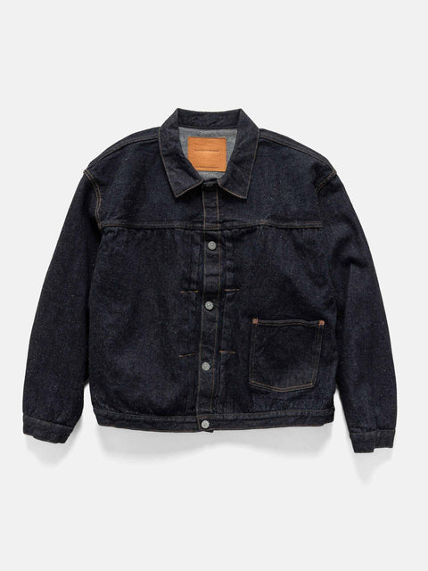 KAPTAIN SUNSHINE Denim Tracker 1P Jacket Indigo One Wash, Denim Jackets