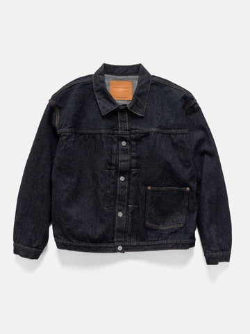 KAPTAIN SUNSHINE Denim Tracker 1P Jacket Indigo One Wash, Denim Jackets