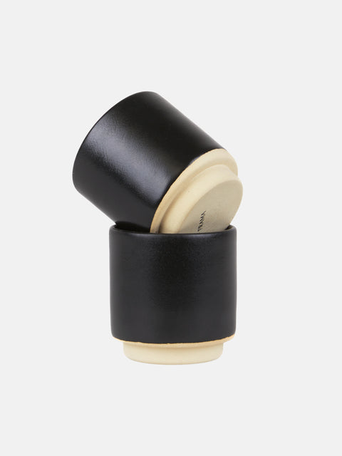 FRAMA Otto Ceramic Cup Set of Two Black, Ceramic