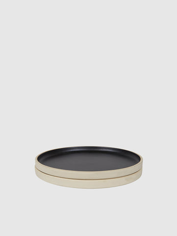 FRAMA Otto Ceramic Plates Set of 2 Black, Home Goods