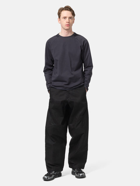 Goldwin 0 Paneled Mesh L/S Top Ink Black, T-Shirts