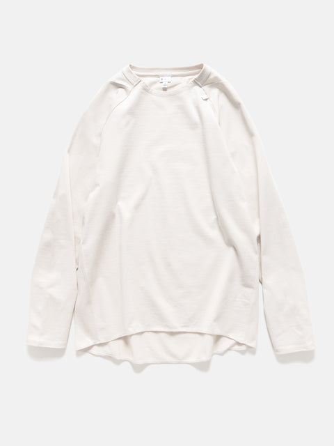 Goldwin 0 Paneled Mesh L/S Top White Sand, T-Shirts