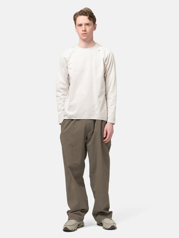 Goldwin 0 Paneled Mesh L/S Top White Sand, T-Shirts