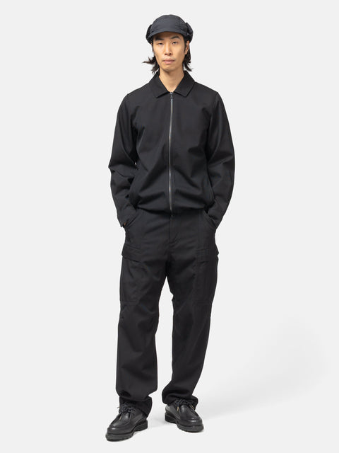 HAVEN Guide Shirt - Super 100 Wool Gabardine Black, Shirts