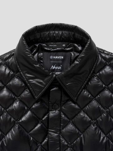 HAVEN / NANGA Skyline Shirt Jacket - Nylon Ripstop / Goose Down Black, Down Jackets