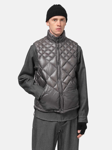 HAVEN / NANGA Skyline Vest - Nylon Ripstop / Goose Down Grey, Vests