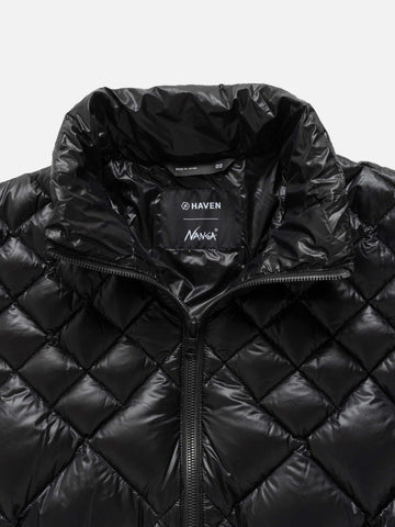 HAVEN / NANGA Skyline Zip Jacket - Nylon Ripstop / Goose Down Black, Down Jackets