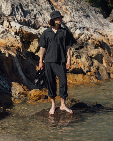 HAVEN Field Bucket Hat - Tropical Wool Charcoal, Hats