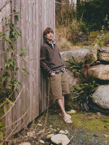 HAVEN Rig Short - Washed Cotton Denim Light Grey, Shorts