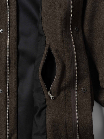HAVEN Bureau Overcoat - Loro Piana Storm System Wool Earth, Coats