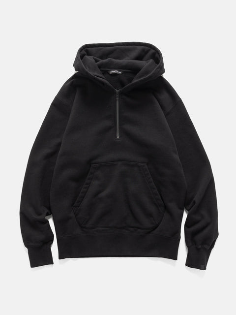 HAVEN Excel 1/4 Zip Hoodie - Urake Cotton Terry Black, Hoodies
