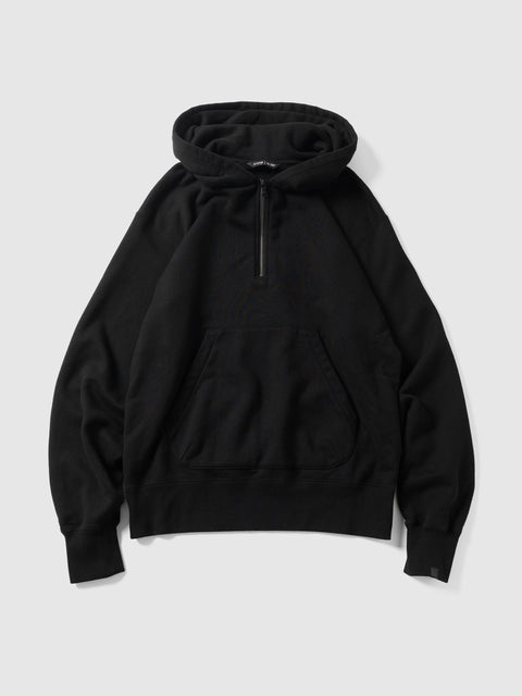 HAVEN Excel 1/4 Zip Hoodie - Urake Cotton Terry Black, Hoodies