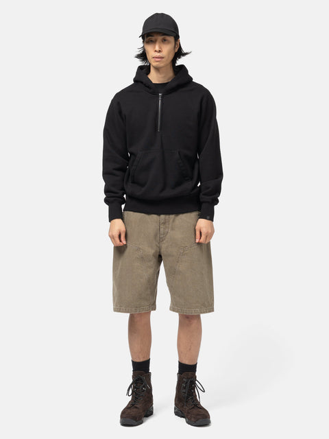 HAVEN Excel 1/4 Zip Hoodie - Urake Cotton Terry Black, Hoodies