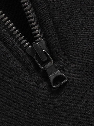 HAVEN Excel 1/4 Zip Hoodie - Urake Cotton Terry Black, Hoodies