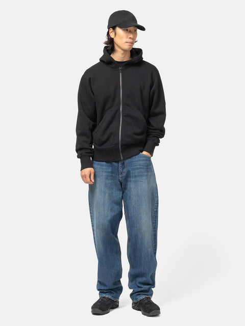 HAVEN Excel Full Zip Hoodie - Urake Cotton Terry Black, Hoodies