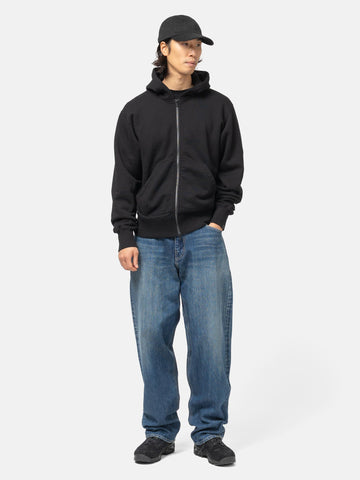 HAVEN Excel Full Zip Hoodie - Urake Cotton Terry Black, Hoodies