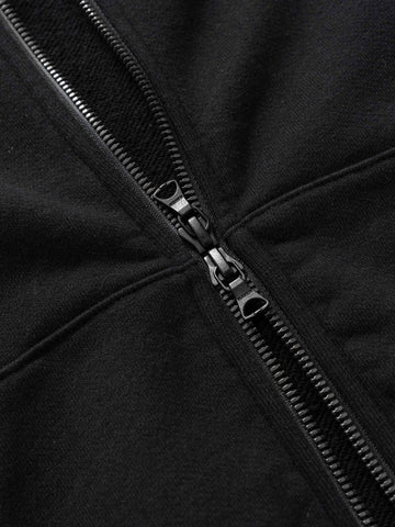 HAVEN Excel Full Zip Hoodie - Urake Cotton Terry Black, Hoodies