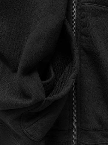 HAVEN Excel Full Zip Hoodie - Urake Cotton Terry Black, Hoodies