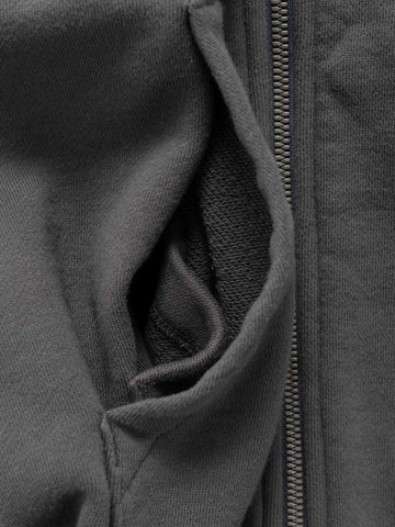 HAVEN Excel Full Zip Hoodie - Urake Cotton Terry Graphite, Hoodies