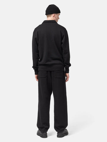 HAVEN Excel Zip Neck - Urake Cotton Terry Black, Sweatshirts
