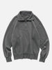 HAVEN Excel Zip Neck - Urake Cotton Terry Graphite, Sweatshirts
