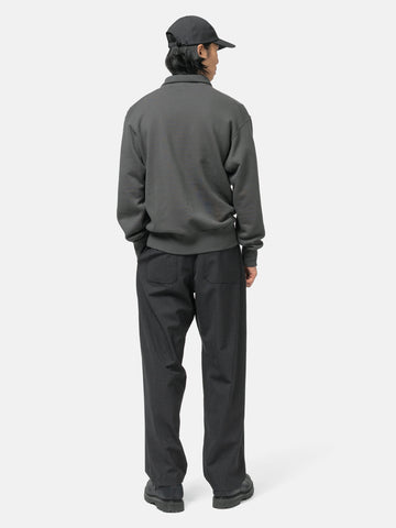 HAVEN Excel Zip Neck - Urake Cotton Terry Graphite, Sweatshirts