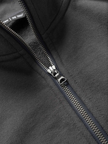 HAVEN Excel Zip Neck - Urake Cotton Terry Graphite, Sweatshirts