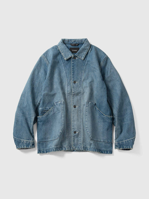 HAVEN Graft Coat - Suvin Cotton Denim Light Wash Indigo, Denim Jackets