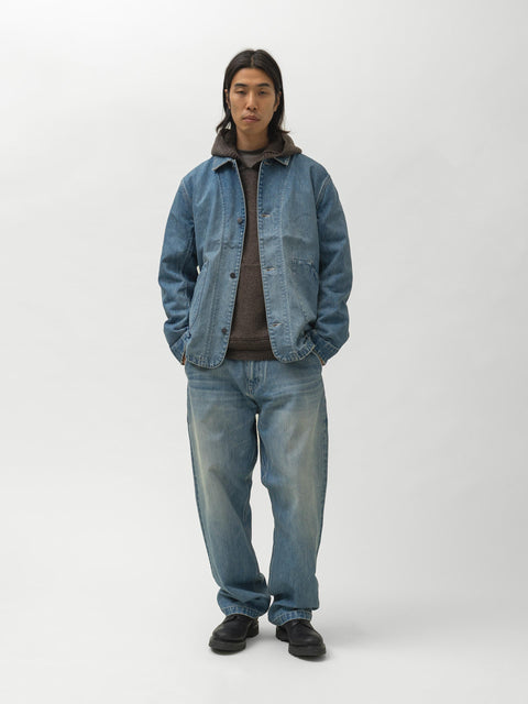 HAVEN Graft Coat - Suvin Cotton Denim Light Wash Indigo, Denim Jackets