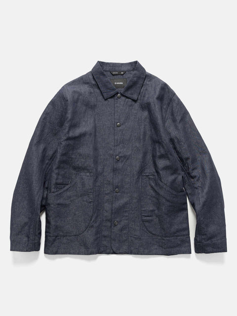 HAVEN Graft Coat - Cotton Linen Denim Indigo, Jackets
