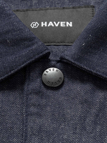 HAVEN Graft Coat - Cotton Linen Denim Indigo, Jackets