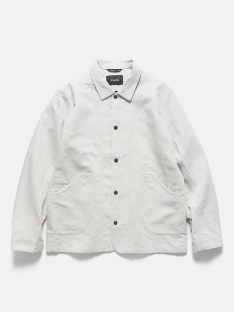 HAVEN Graft Coat - Cotton Linen Denim Ivory, Jackets