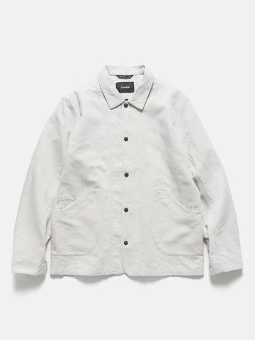 HAVEN Graft Coat - Cotton Linen Denim Ivory, Jackets