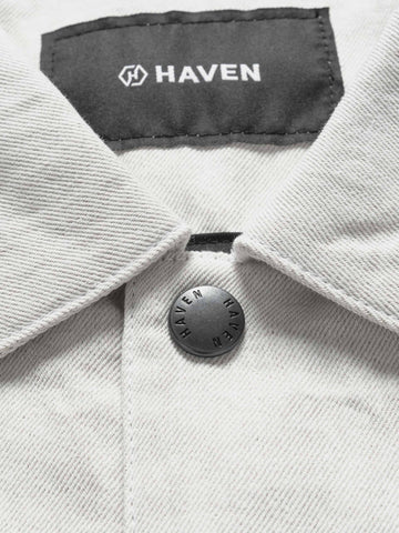 HAVEN Graft Coat - Cotton Linen Denim Ivory, Jackets