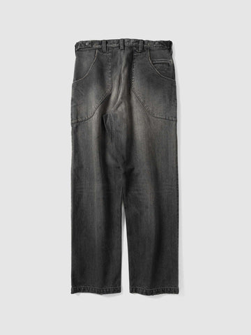 HAVEN Graft Pant - Suvin Cotton Denim Light Wash Black, Pants