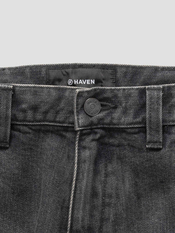 HAVEN Graft Pant - Suvin Cotton Denim Light Wash Black, Pants