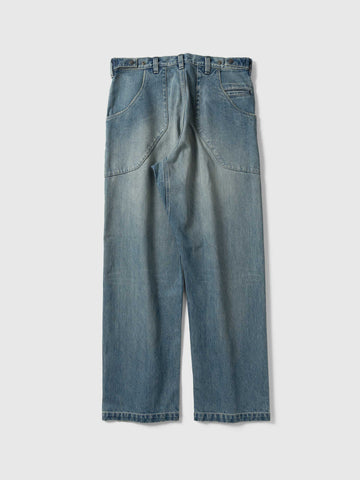 HAVEN Graft Pant - Suvin Cotton Denim Light Wash Indigo, Pants
