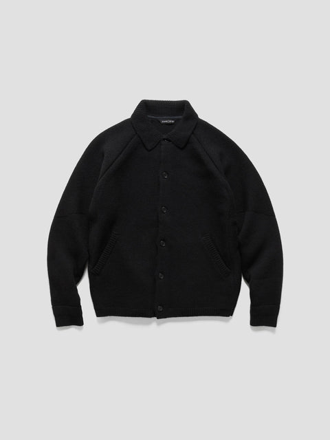 HAVEN Highland Knit Shirt - Merino Wool Cashmere Black, Sweaters