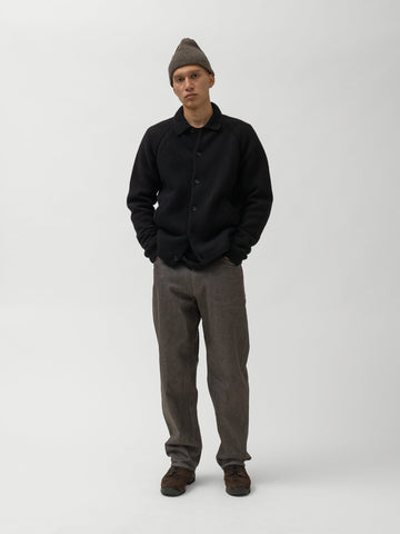 HAVEN Highland Knit Shirt - Merino Wool Cashmere Black, Sweaters