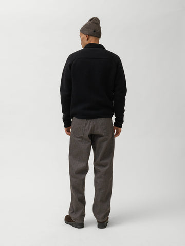 HAVEN Highland Knit Shirt - Merino Wool Cashmere Black, Sweaters