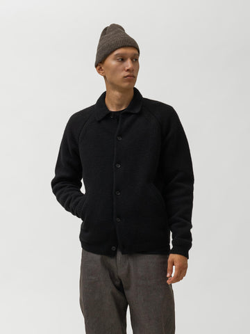 HAVEN Highland Knit Shirt - Merino Wool Cashmere Black, Sweaters