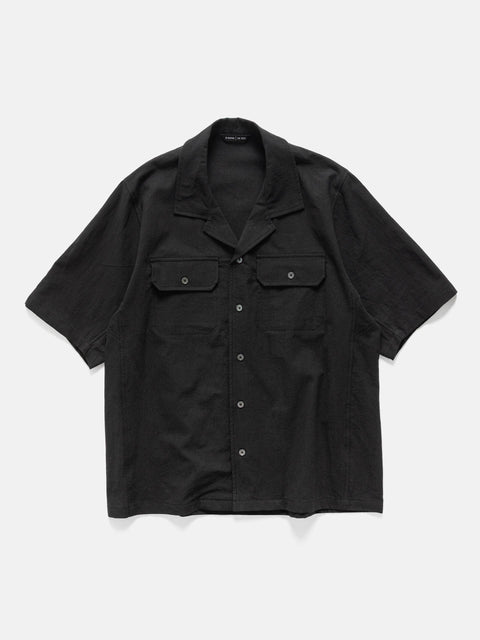 HAVEN Jasper Shirt - Vintage Linen Poplin Black, Shirts