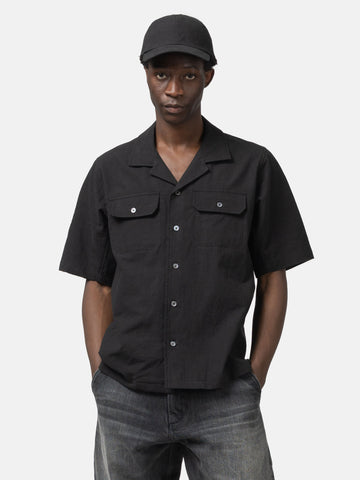 HAVEN Jasper Shirt - Vintage Linen Poplin Black, Shirts