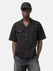 HAVEN Jasper Shirt - Vintage Linen Poplin Black, Shirts