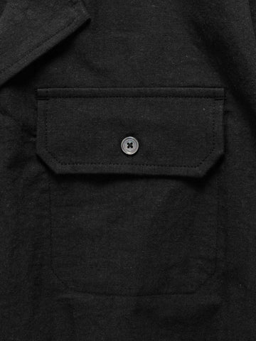 HAVEN Jasper Shirt - Vintage Linen Poplin Black, Shirts