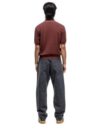 14G Knit CAROL Polo Burgundy - HAVEN