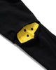 16/- Densed Jersey Elbow-Rip Boatneck Long Sleeve T Black - HAVEN